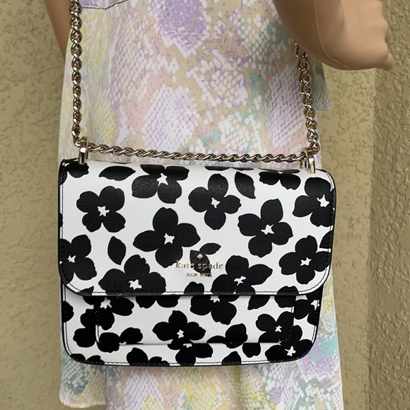 Kate Spade remi graphic blooms flap chain crossbody - Picture 15 of 16